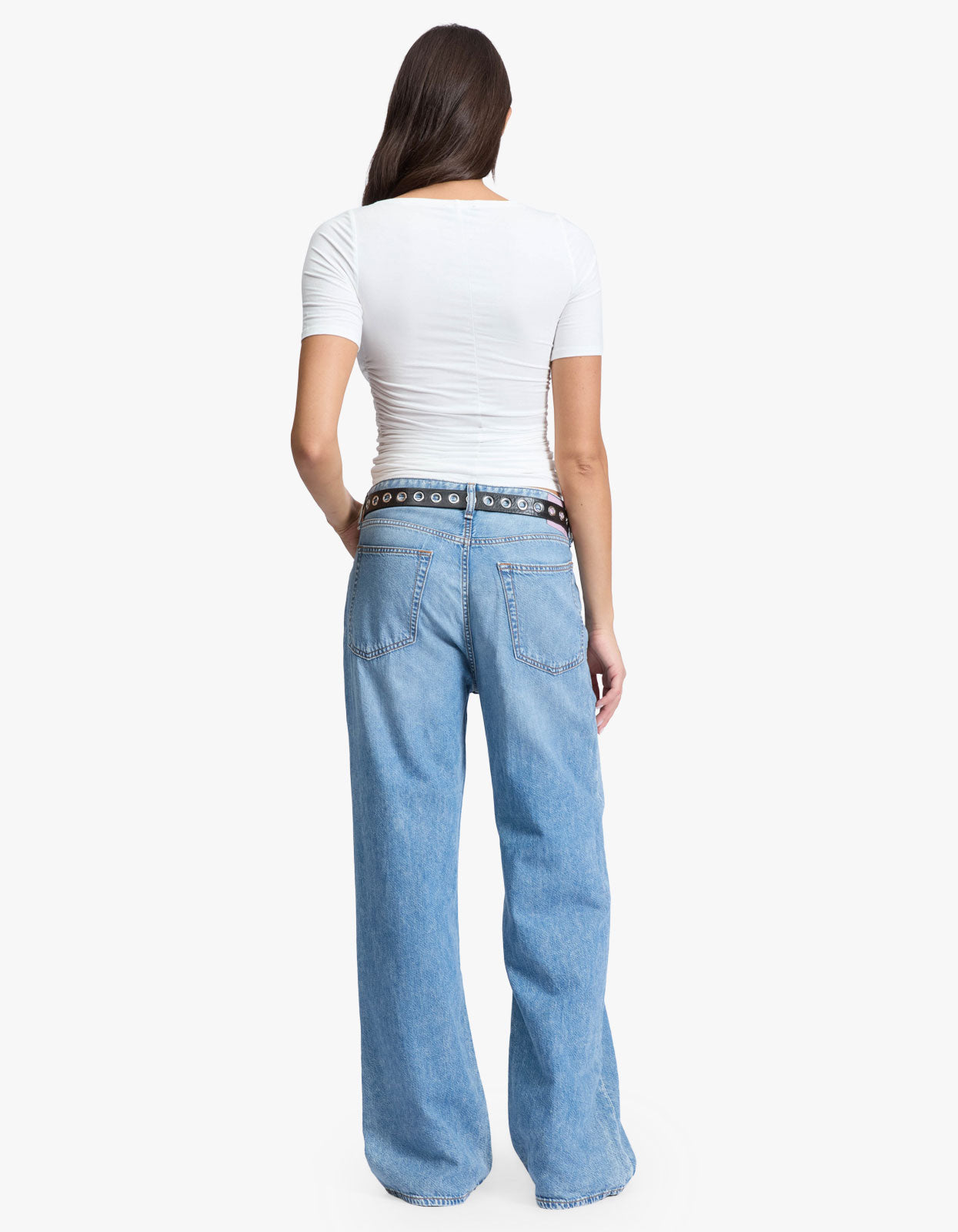 Luca Shirred Shortsleeve Tee - White