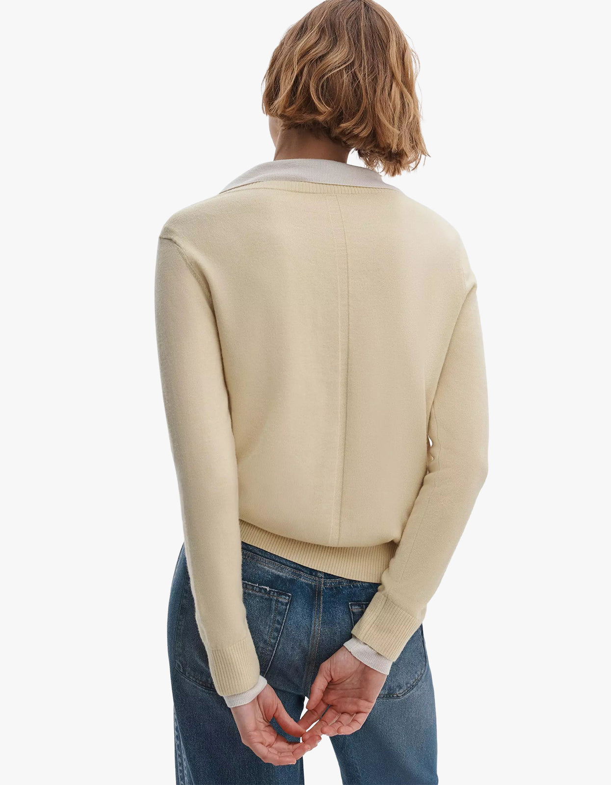 Anne Wool Polo Sweater - Butter
