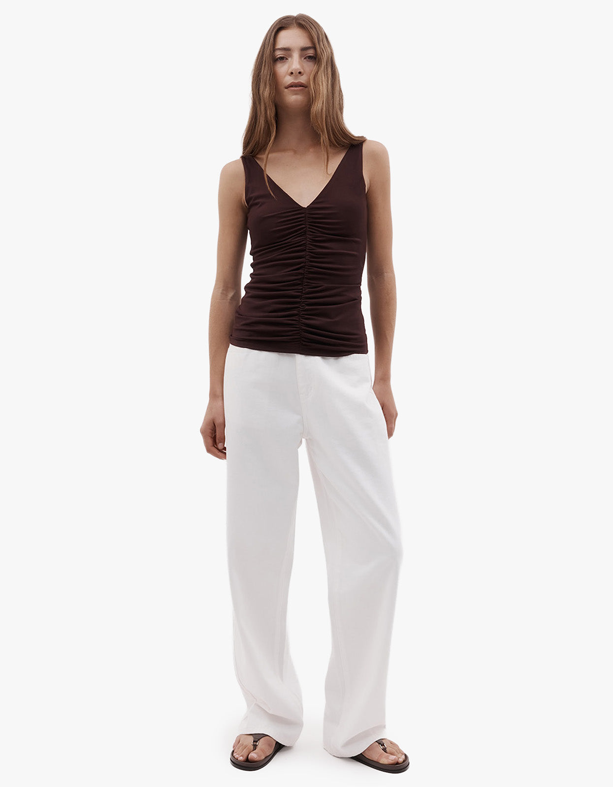 Ruched Top - Plum