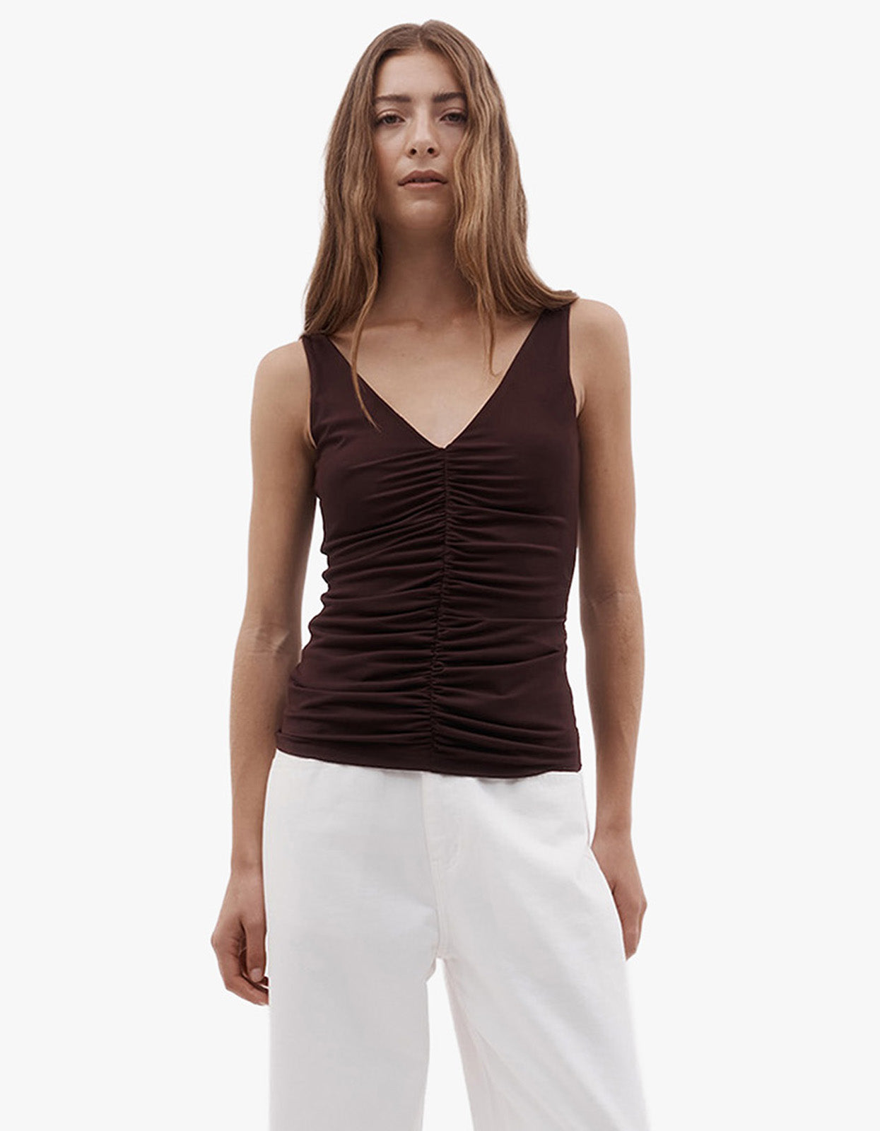 Ruched Top - Plum
