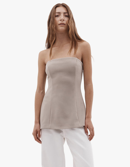 Emma Strapless Top - Clay