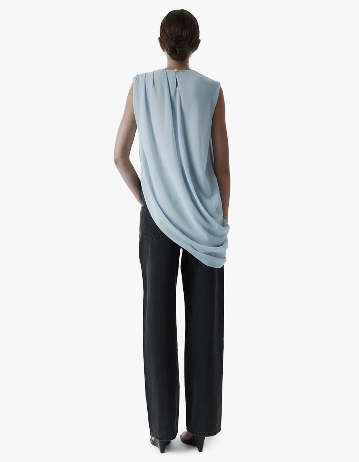 Draped Top - Powder Blue