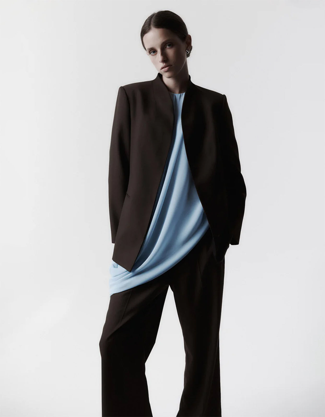 Draped Top - Powder Blue