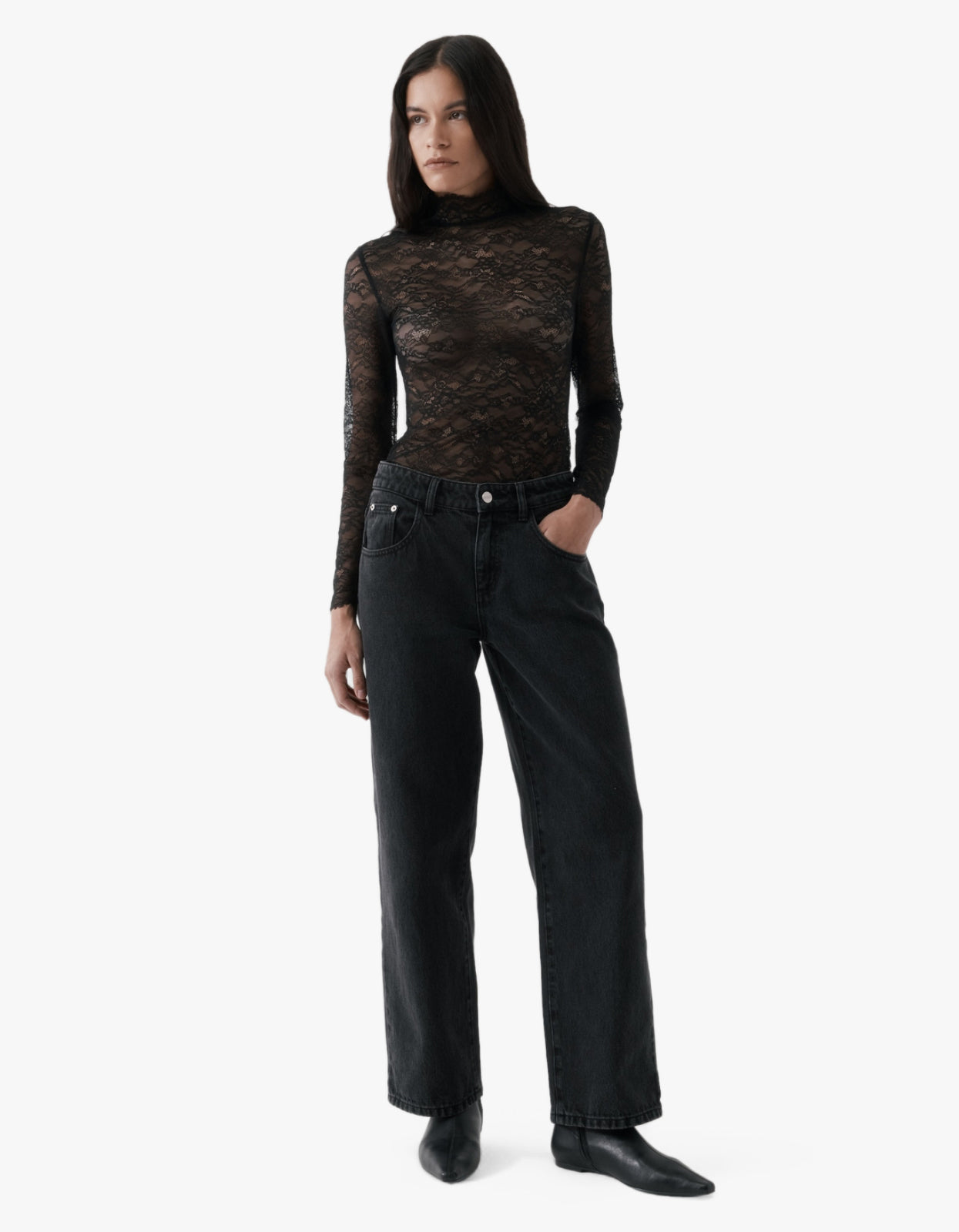 Lace Long Sleeve - Black