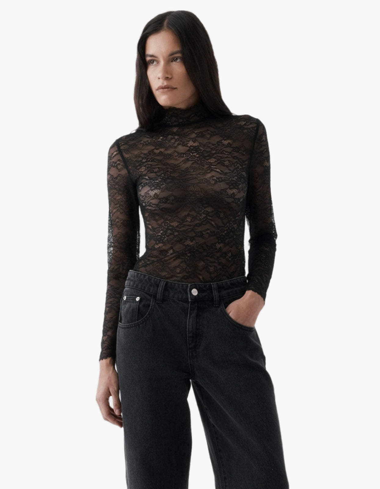 Lace Long Sleeve - Black