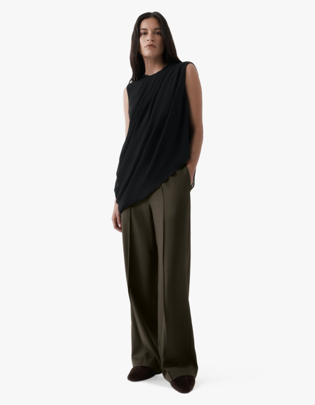 Draped Top - Black