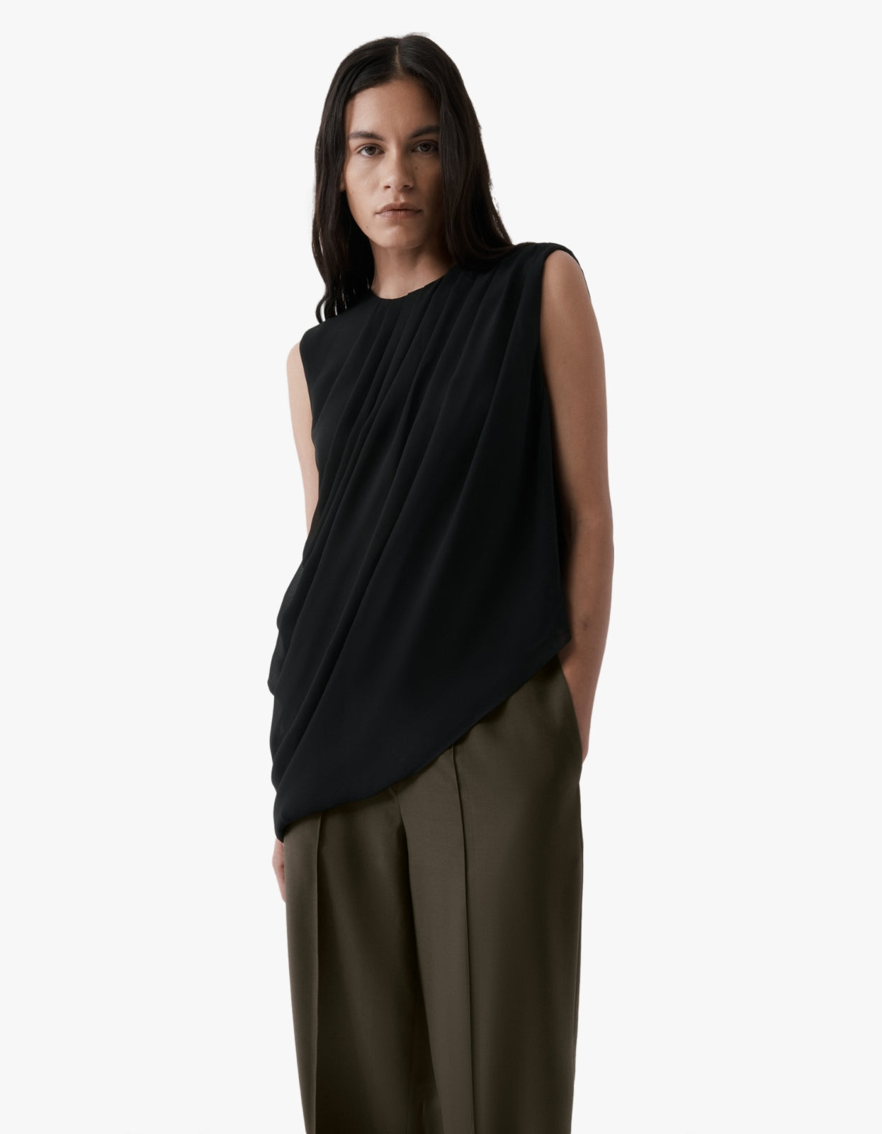 Draped Top - Black