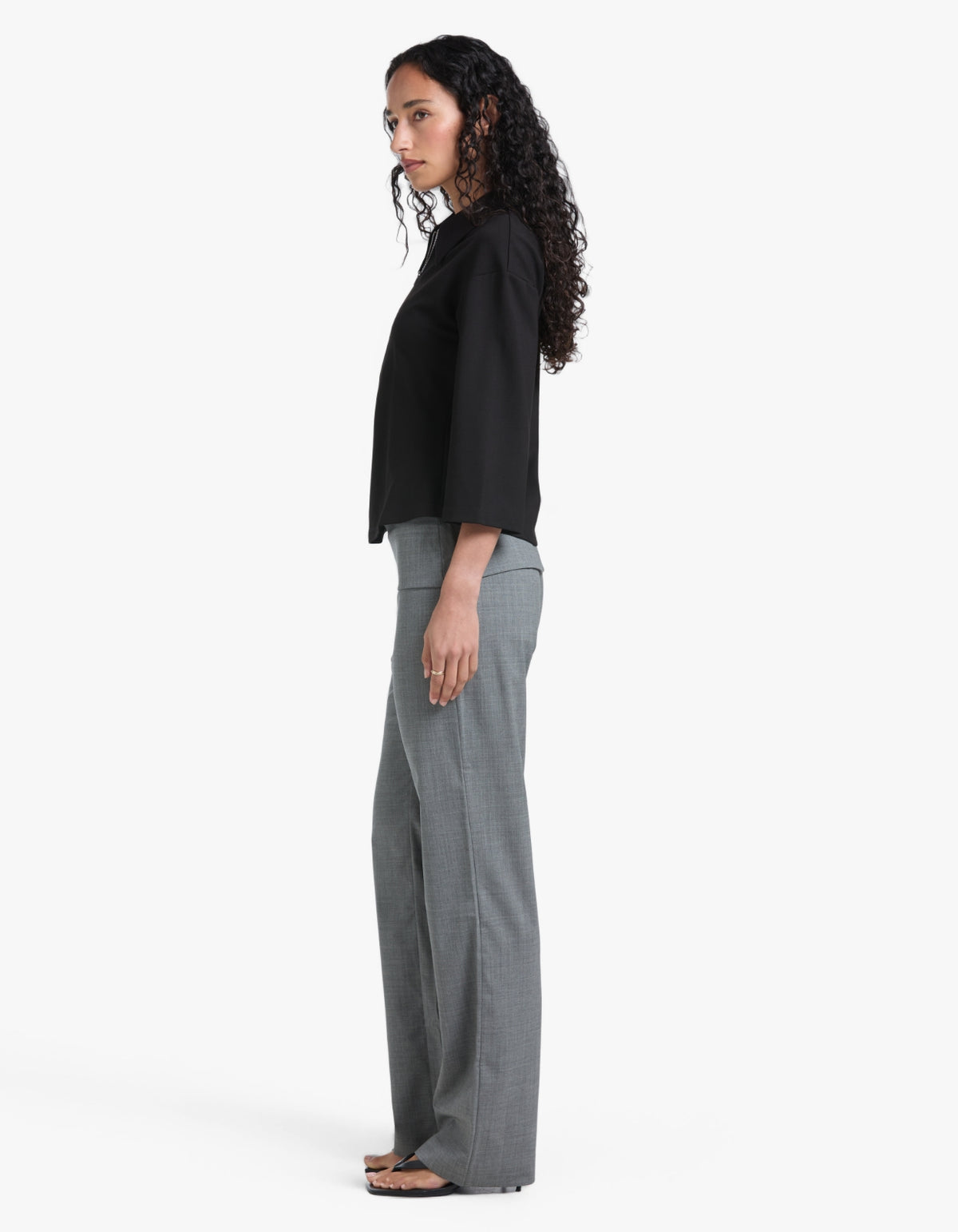 Zip-Front Polo - Black