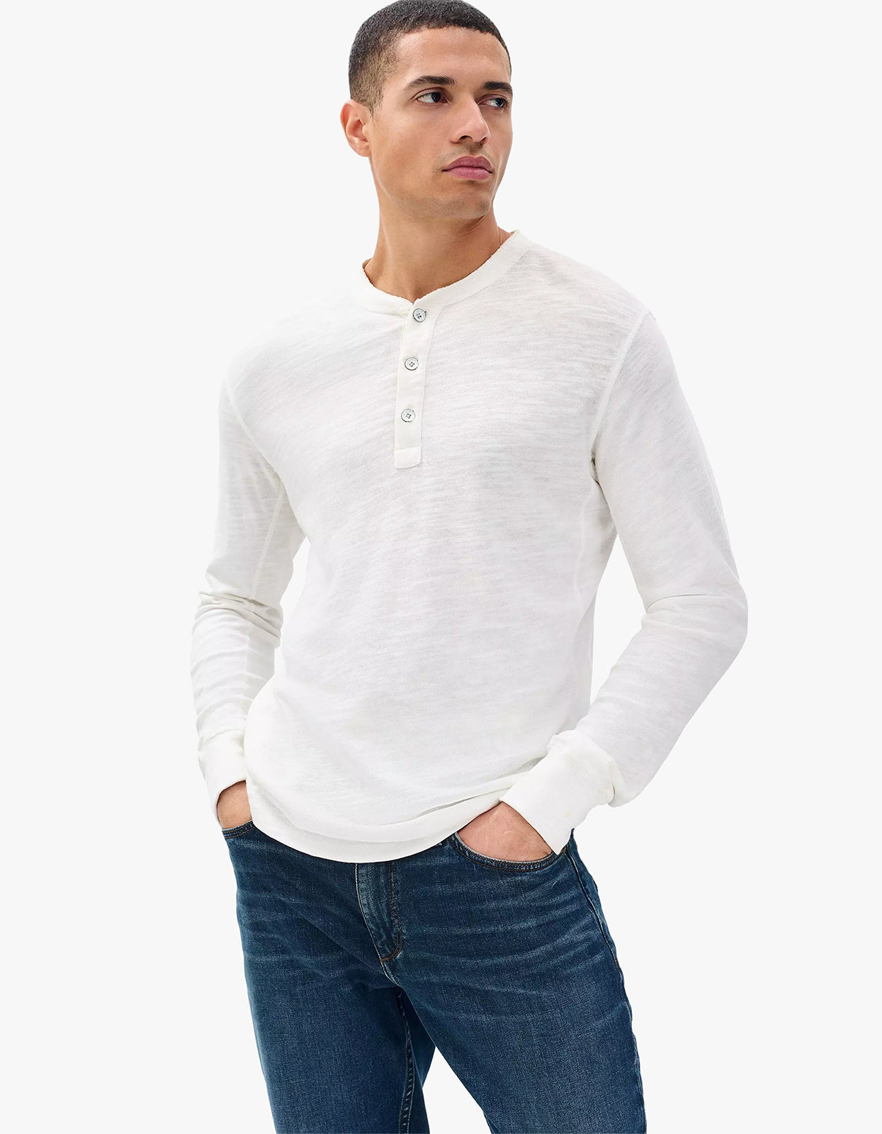 Classic Henley - White