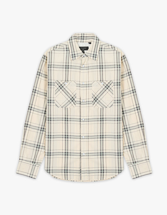 L/S Gus Shirt - White Plaid