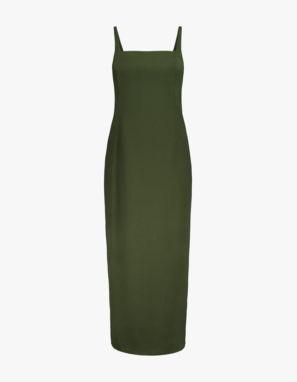 Column Cape Dress - Olive