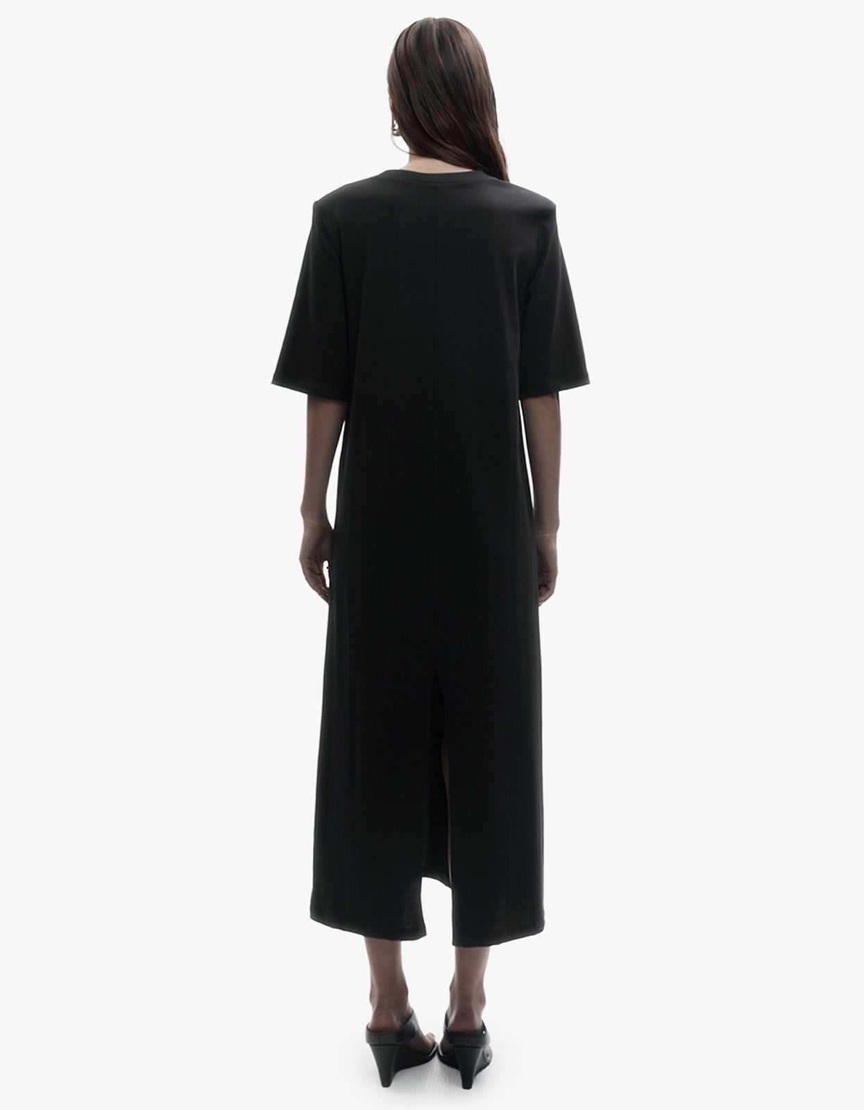 Cotton T-Shirt Dress - Black