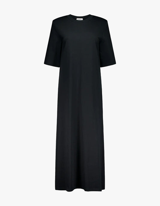 Cotton T-Shirt Dress - Black