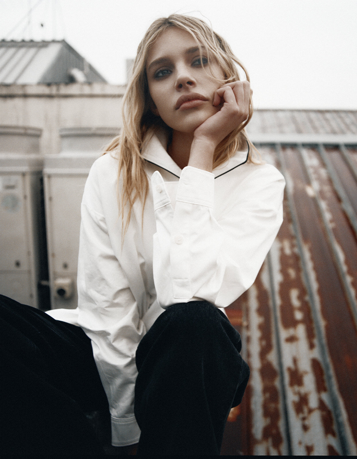 Piped Shirt - White