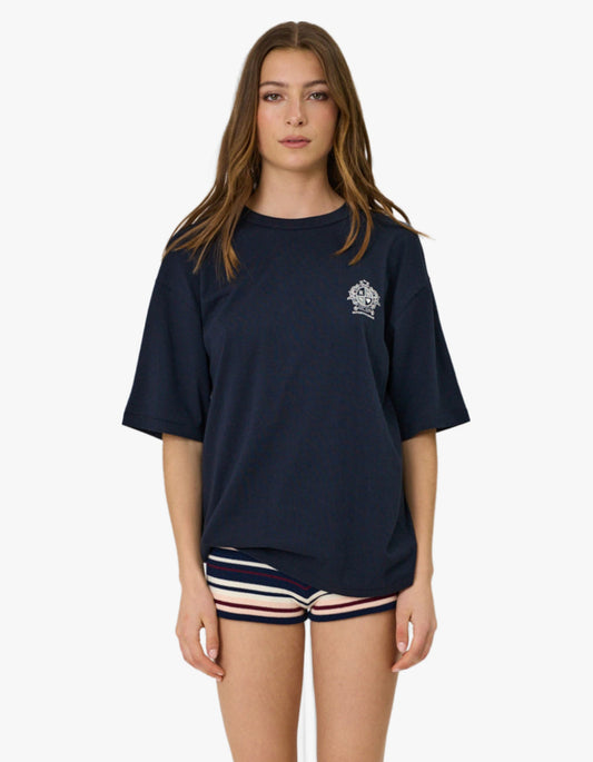 Crest Tee - Indigo