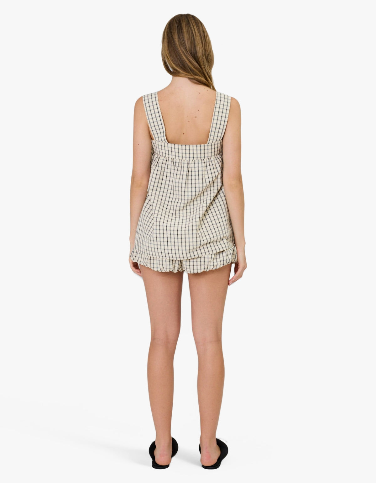 Lainey Top - Ivory Check