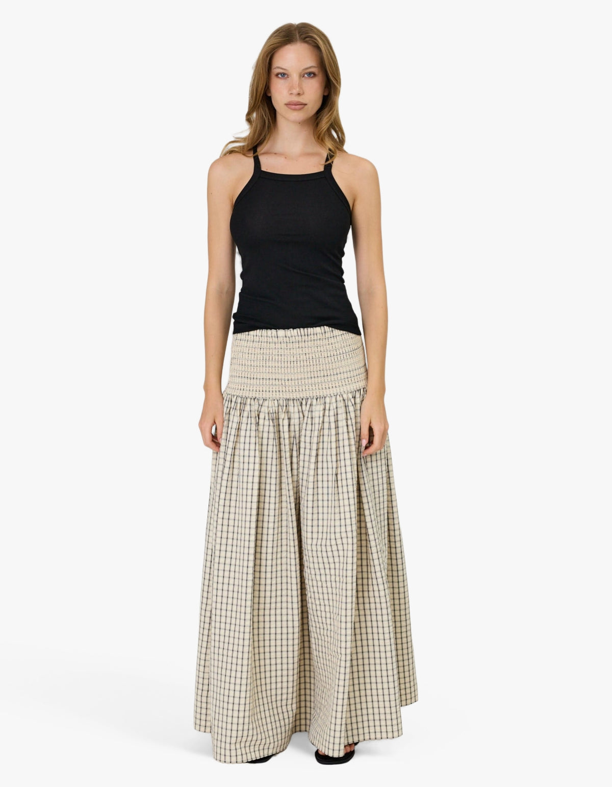 Lainey Skirt - Ivory Check