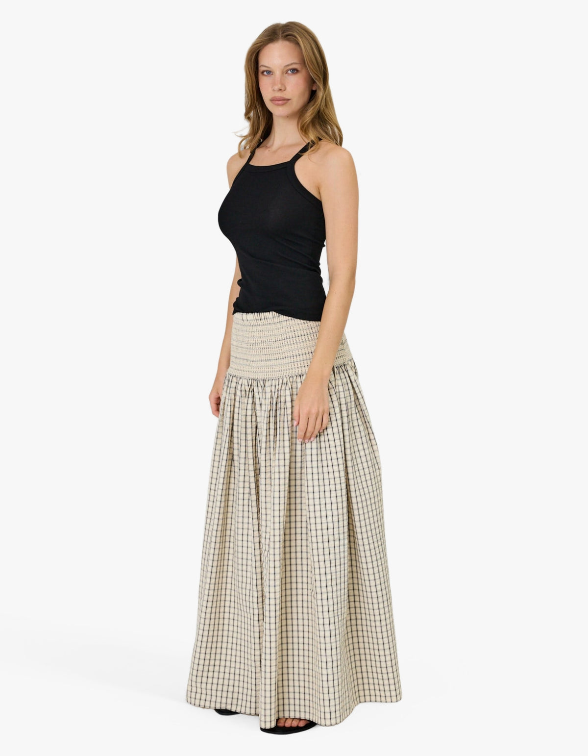Lainey Skirt - Ivory Check