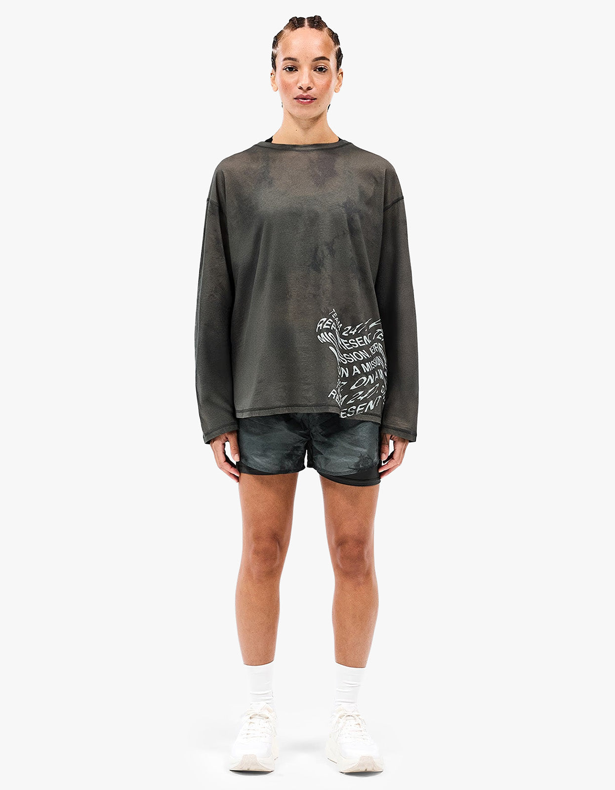 247 Distance 2-In-1 Short Printed - Dark Green Mix