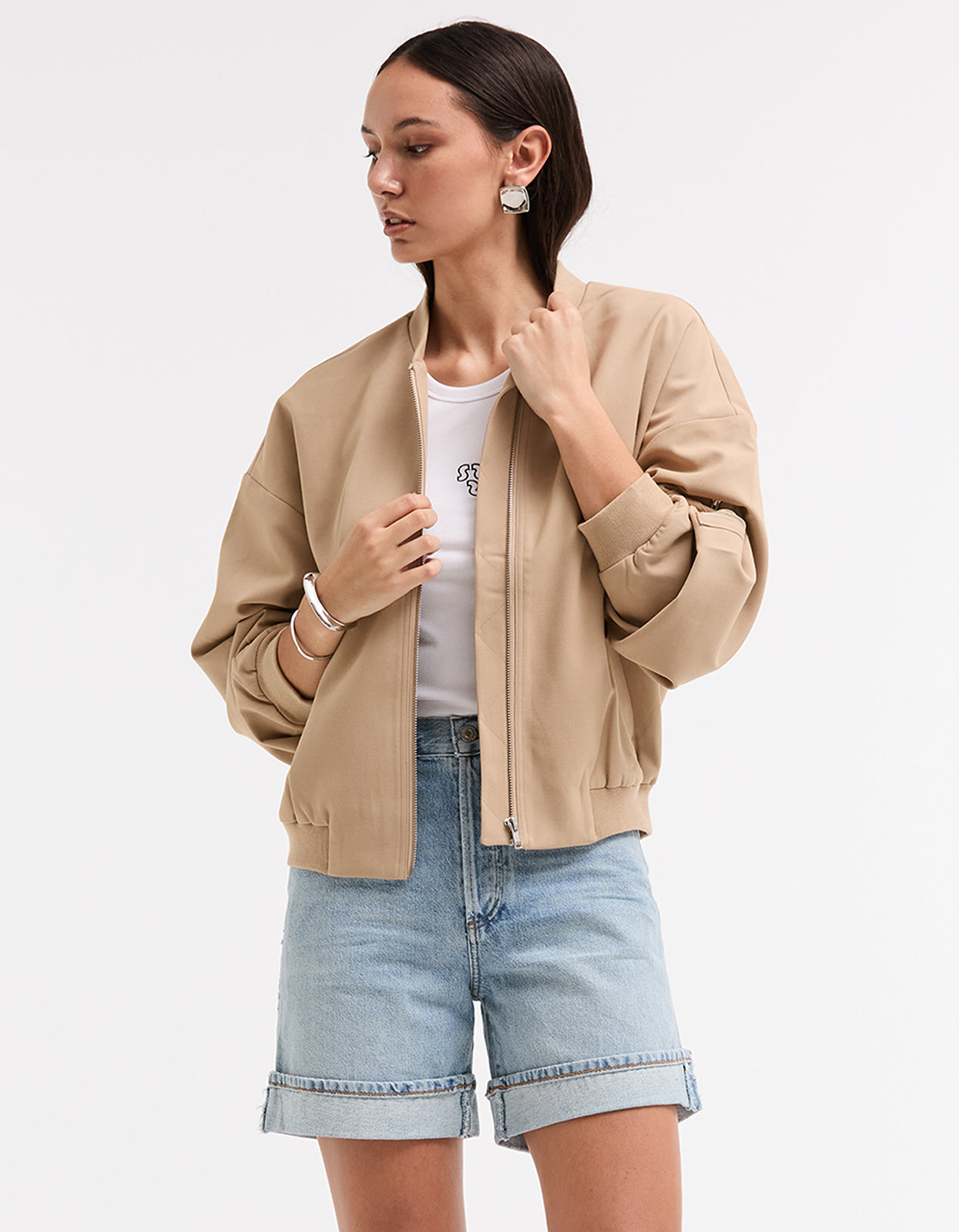 Sidney Bomber Jacket - Stone