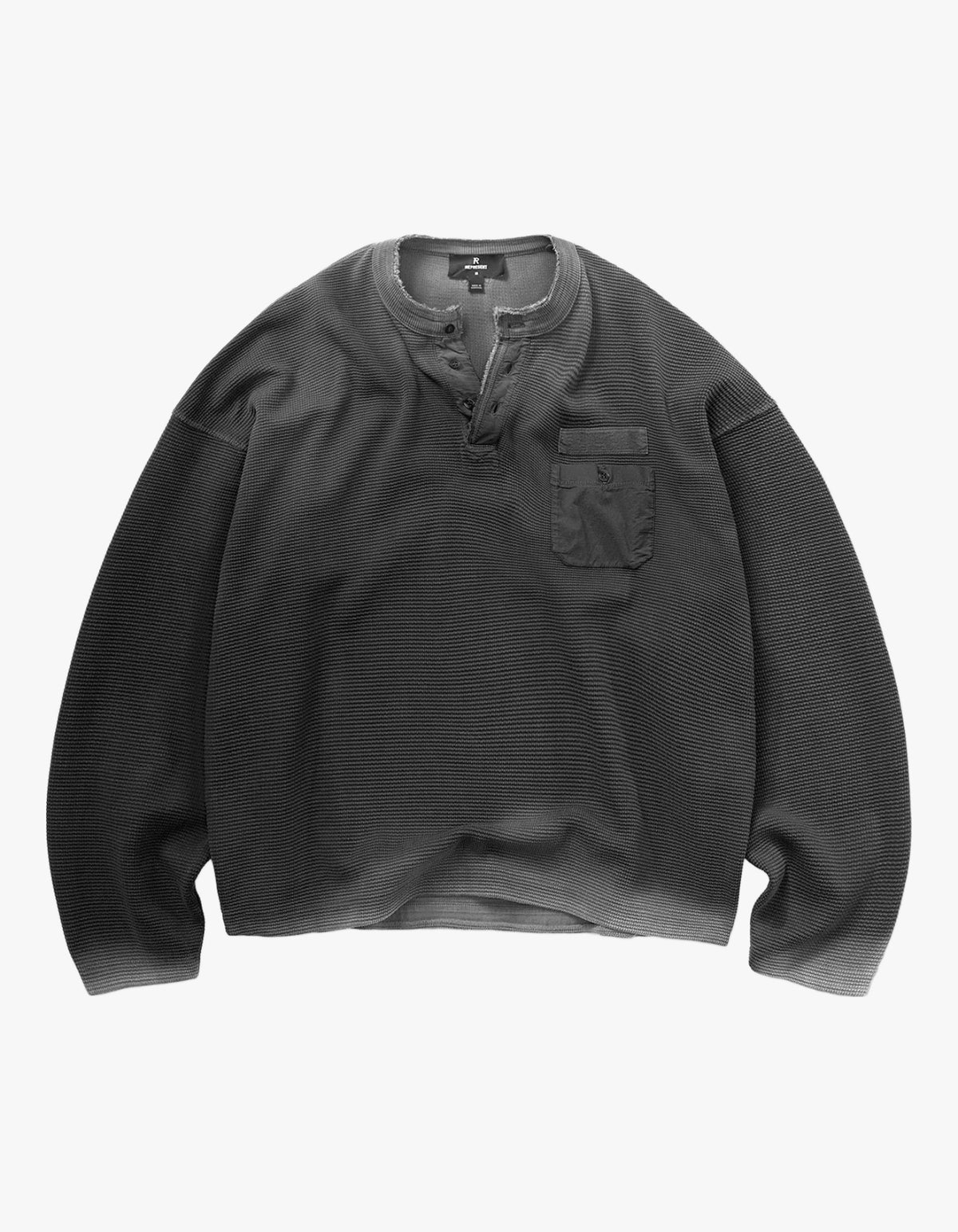 Heavyweight Henley Sweater - Vintage Black