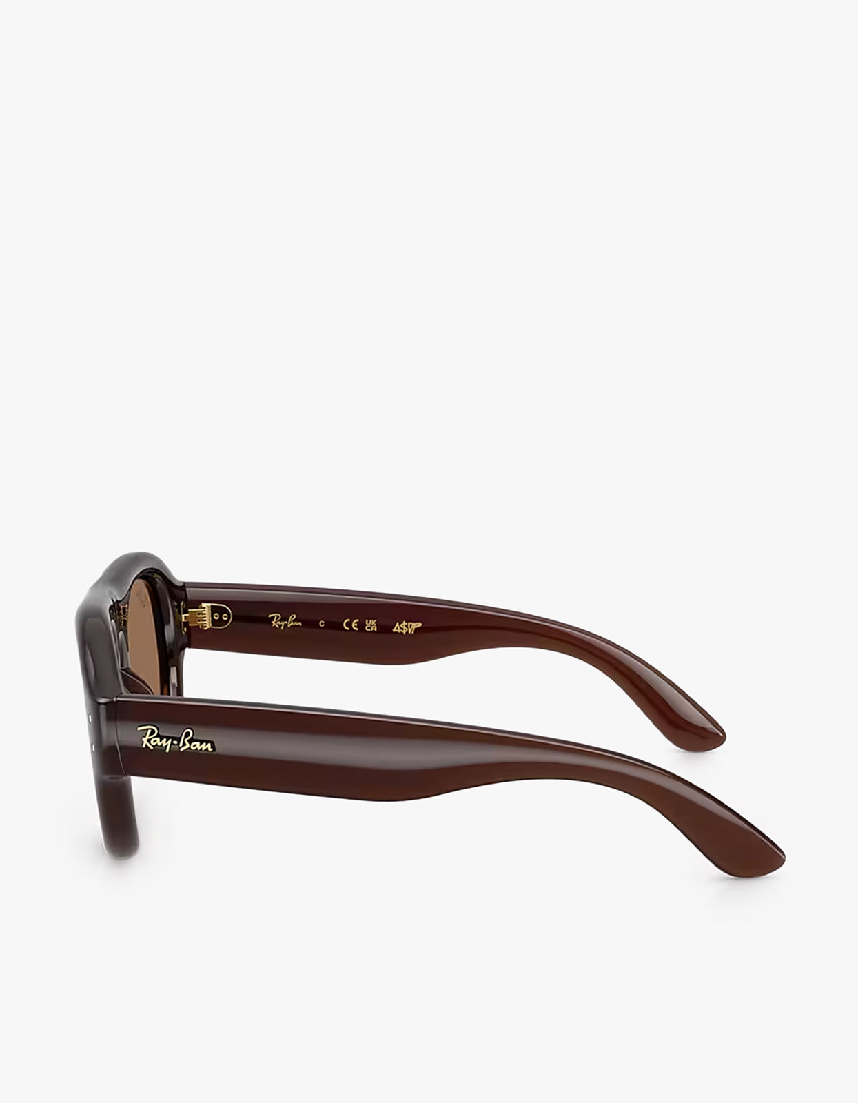 Aviator Puffer Sunglasses - Transparent Dark Brown