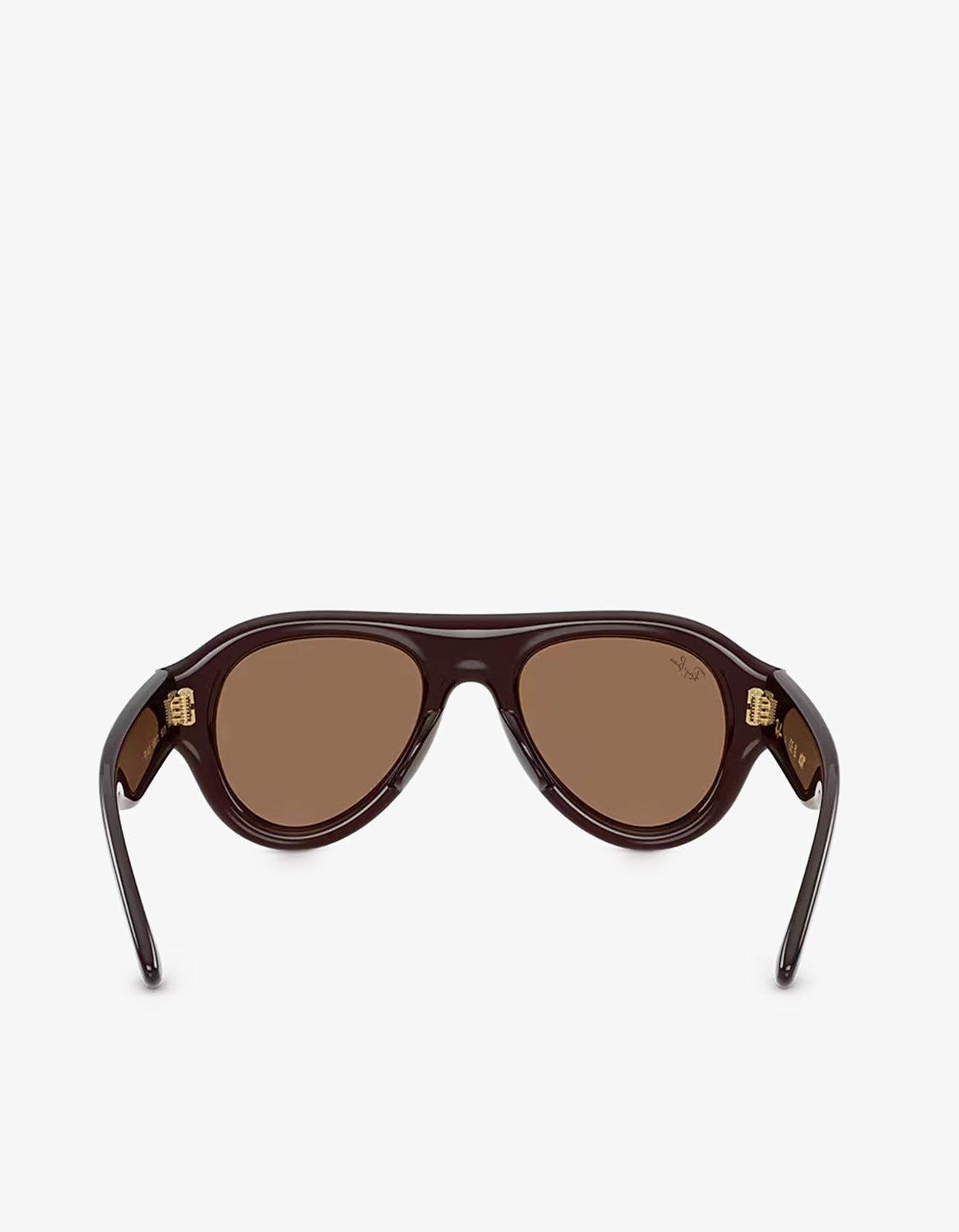 Aviator Puffer Sunglasses - Transparent Dark Brown