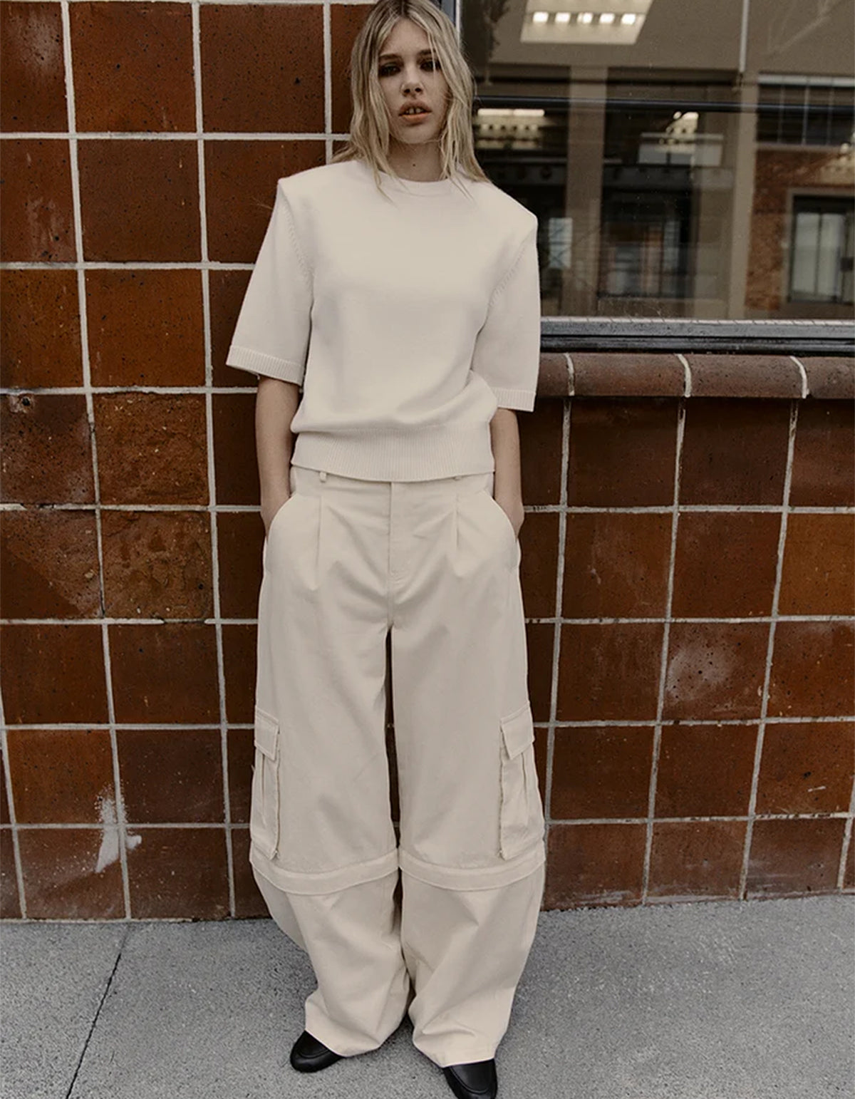 Convertible Cargo Trouser - Ecru