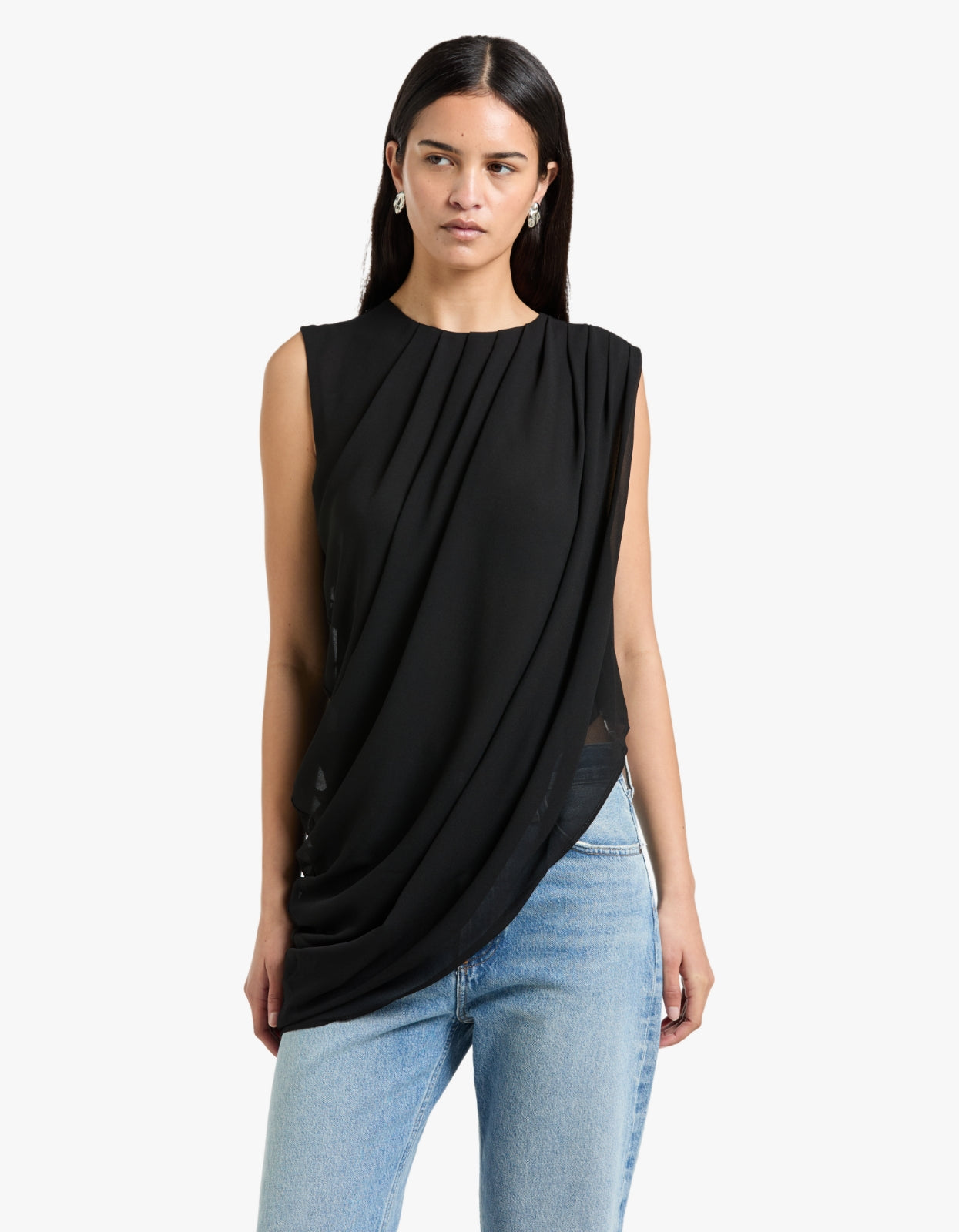 Draped Top - Black