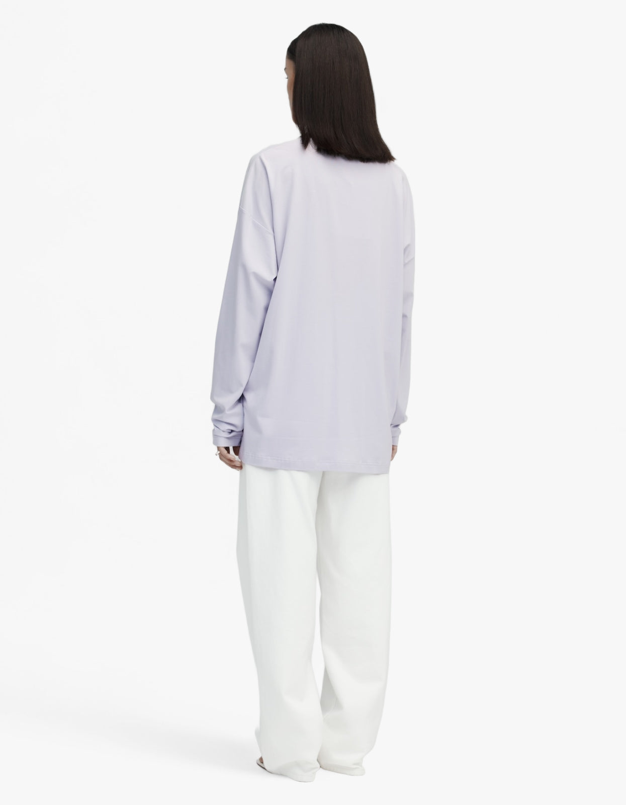Long Sleeve Drop T-Shirt - Powder Lilac