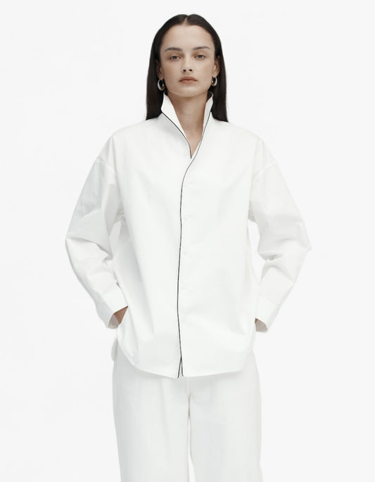 Piped Shirt - White