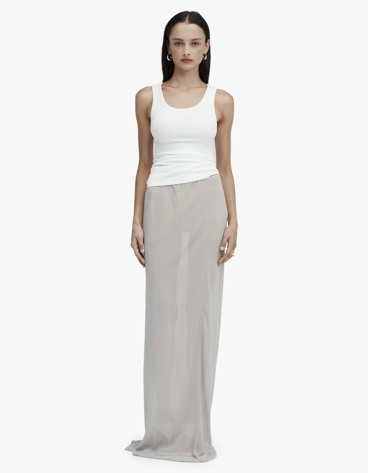 Sheer Slip Skirt - Ash