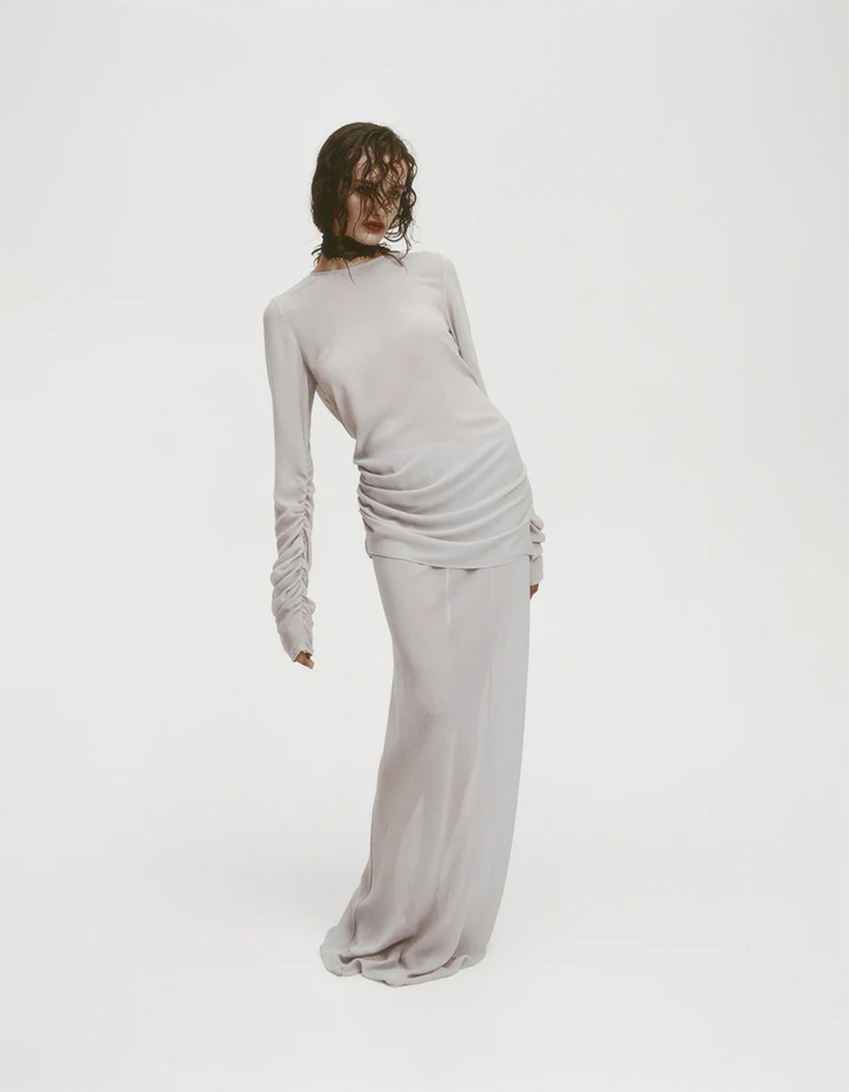 Sheer Slip Skirt - Ash