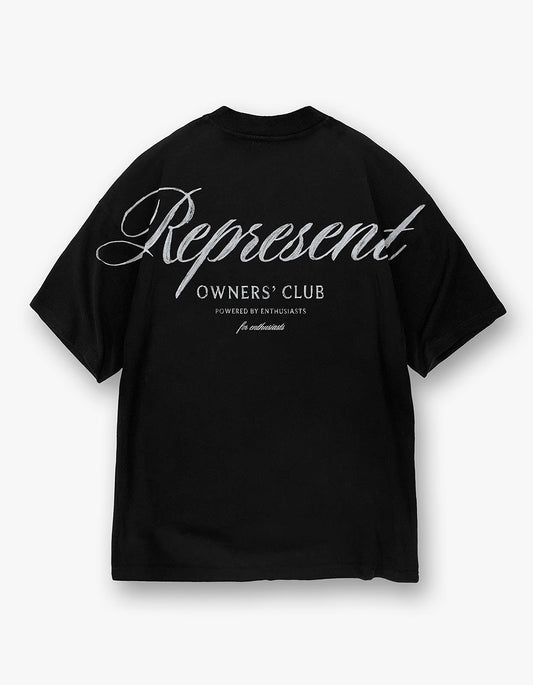Represent Owners Club Script T-Shirt - Black