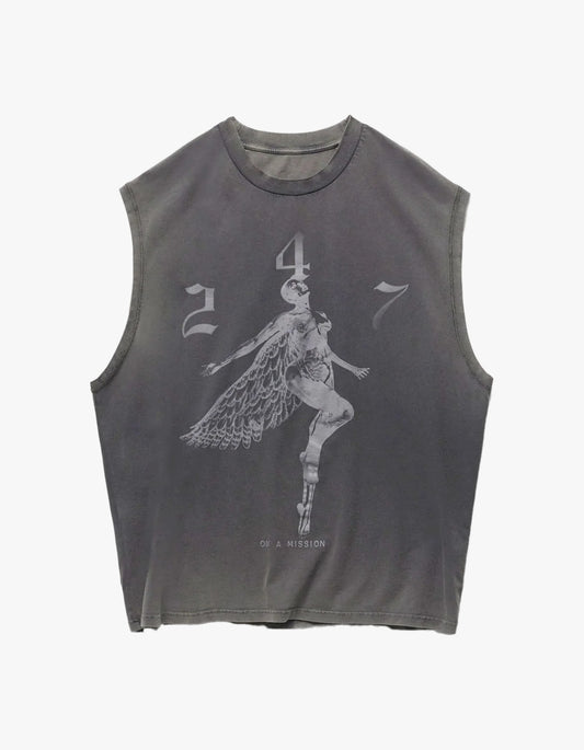 247 Fallen Angel Tank - Vintage Black