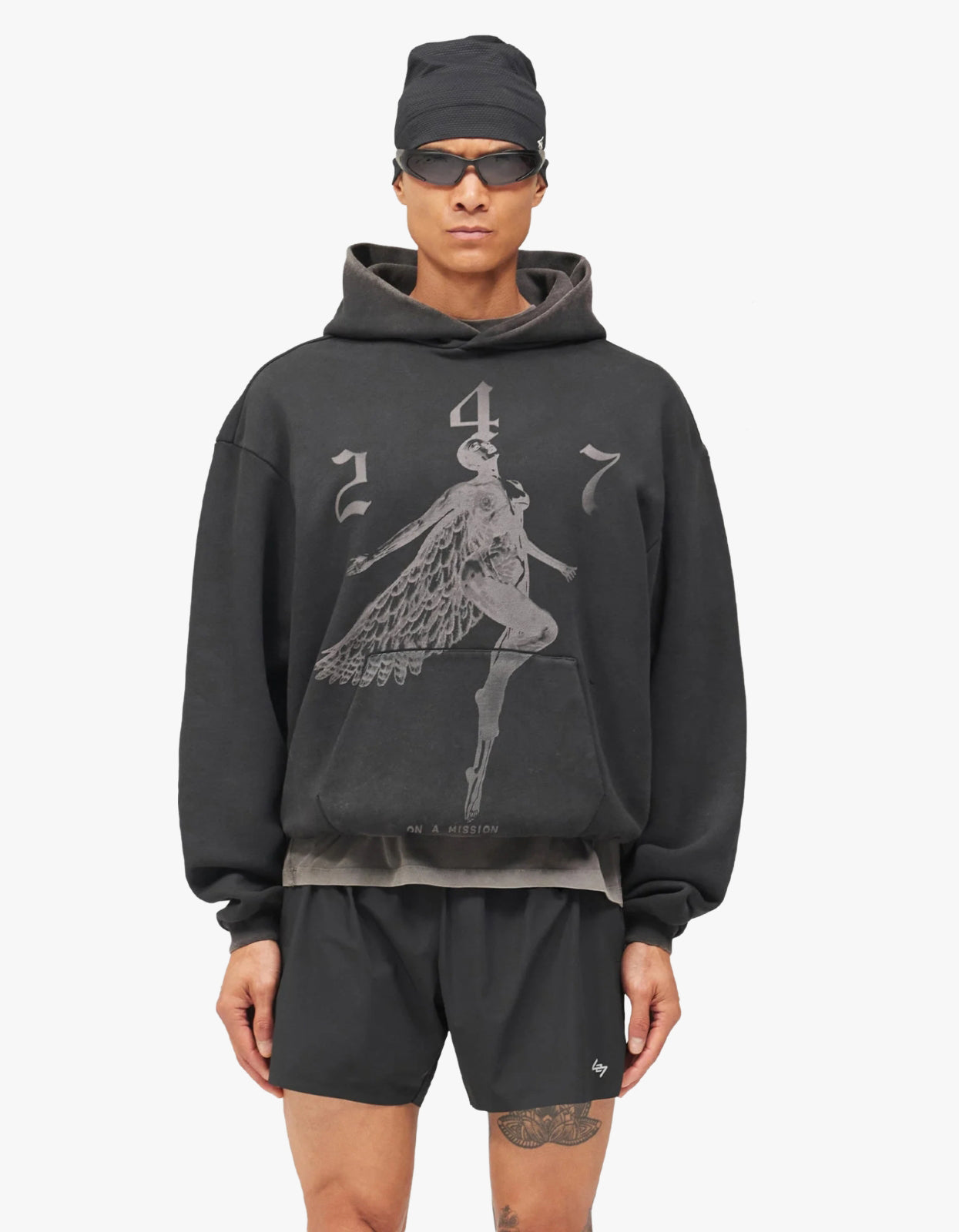 247 Angel Hood - Vintage Black