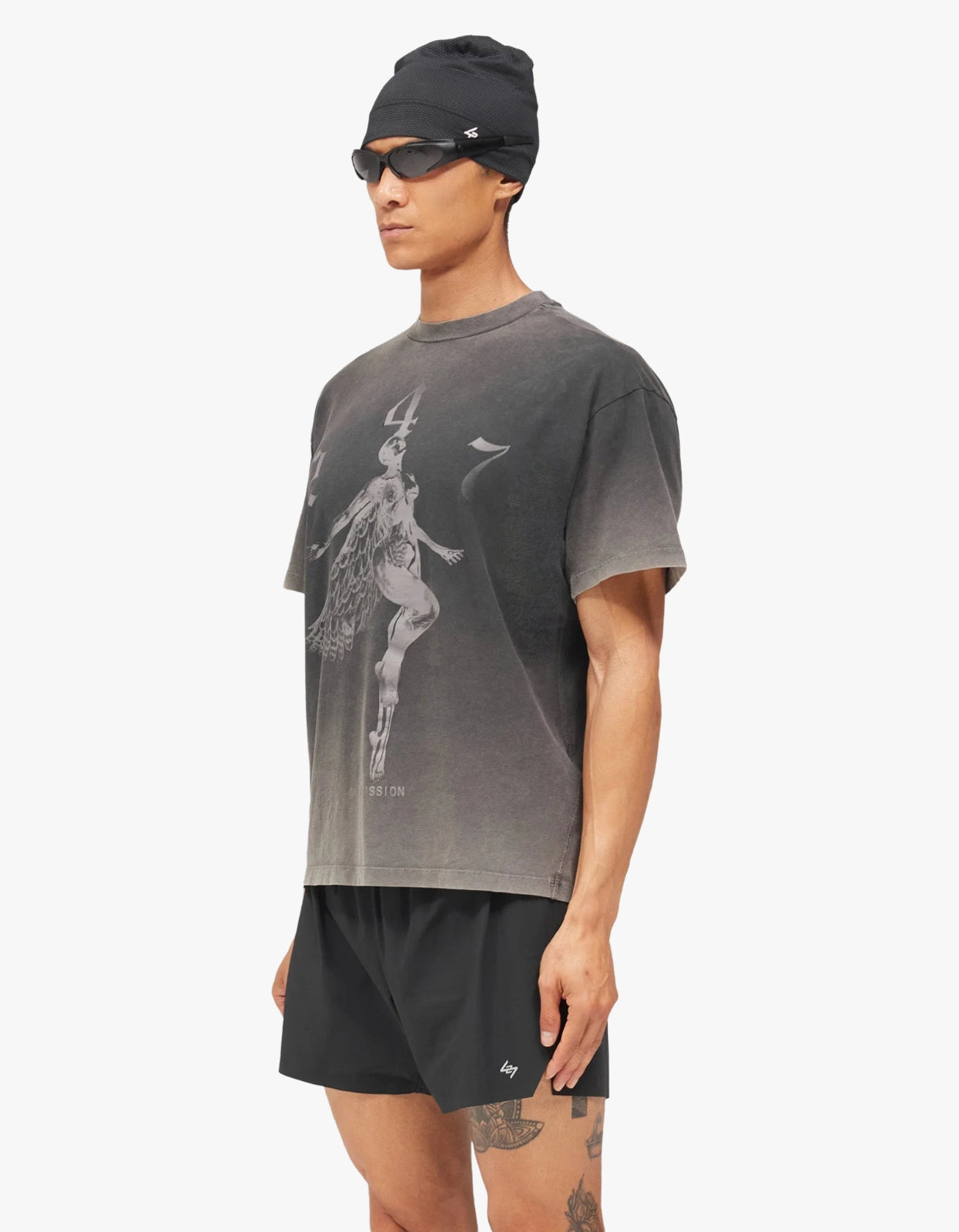 247 Fallen Angel Graphic T-Shirt - Vintage Black