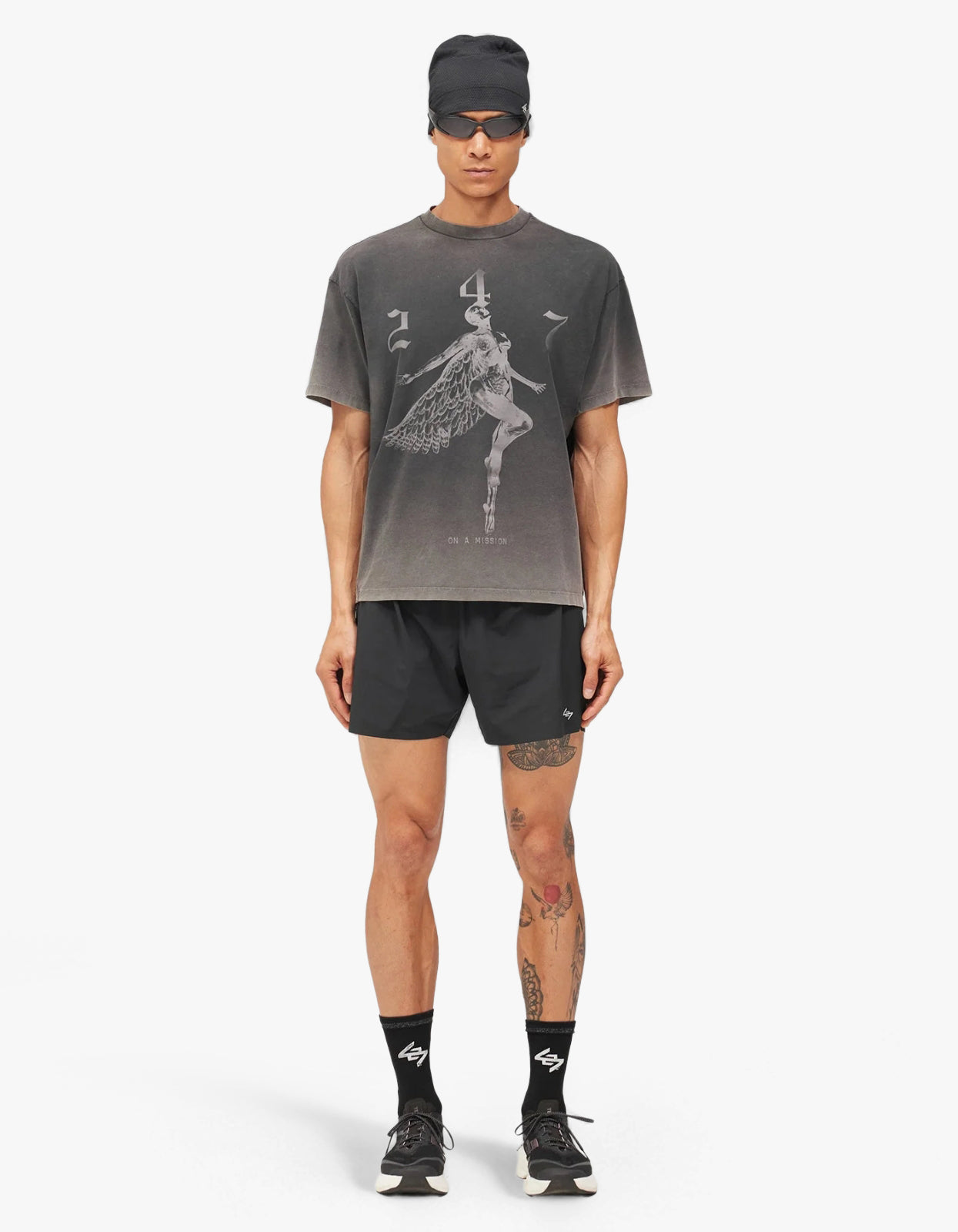 247 Fallen Angel Graphic T-Shirt - Vintage Black