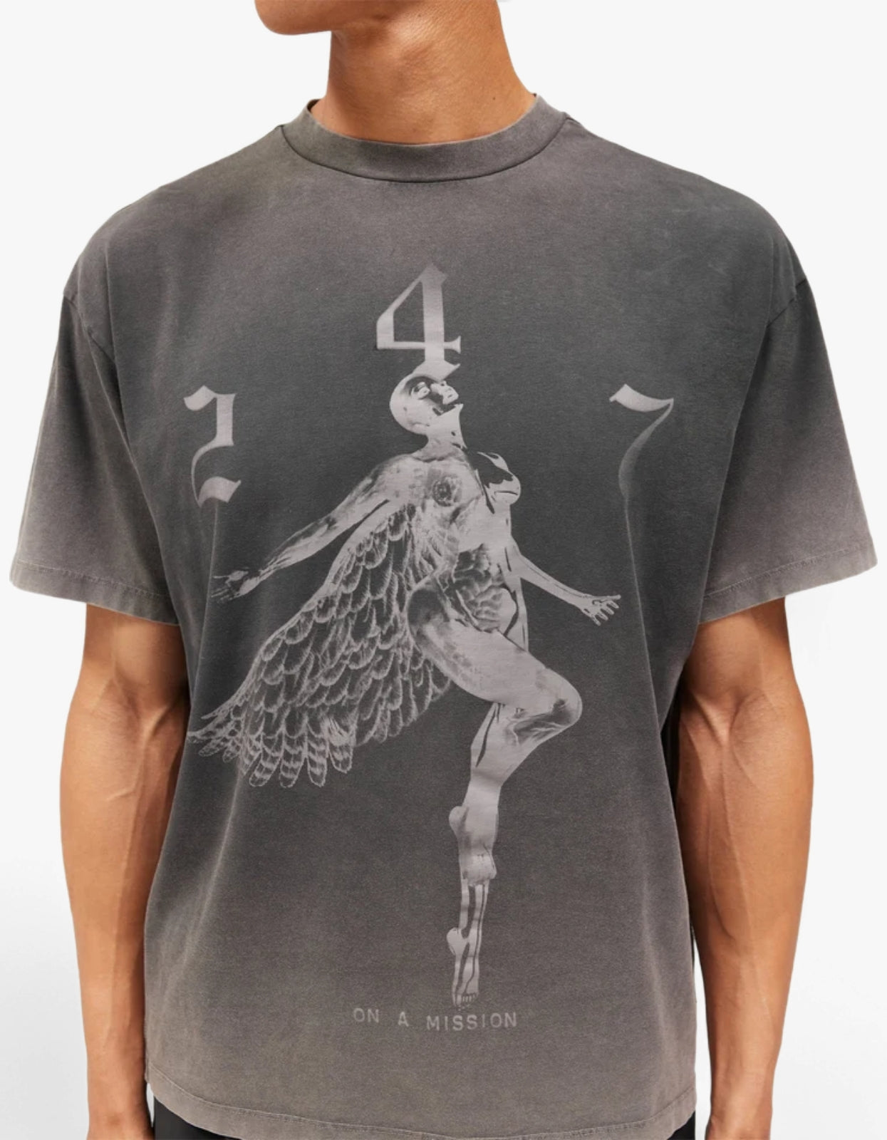 247 Fallen Angel Graphic T-Shirt - Vintage Black