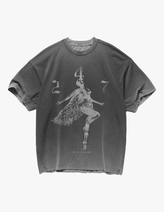 247 Fallen Angel Graphic T-Shirt - Vintage Black