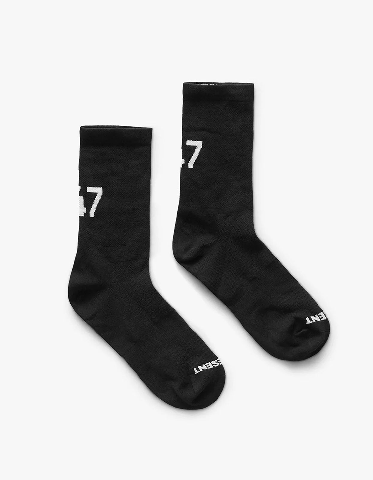 247 Numbers Sock - Jet Black