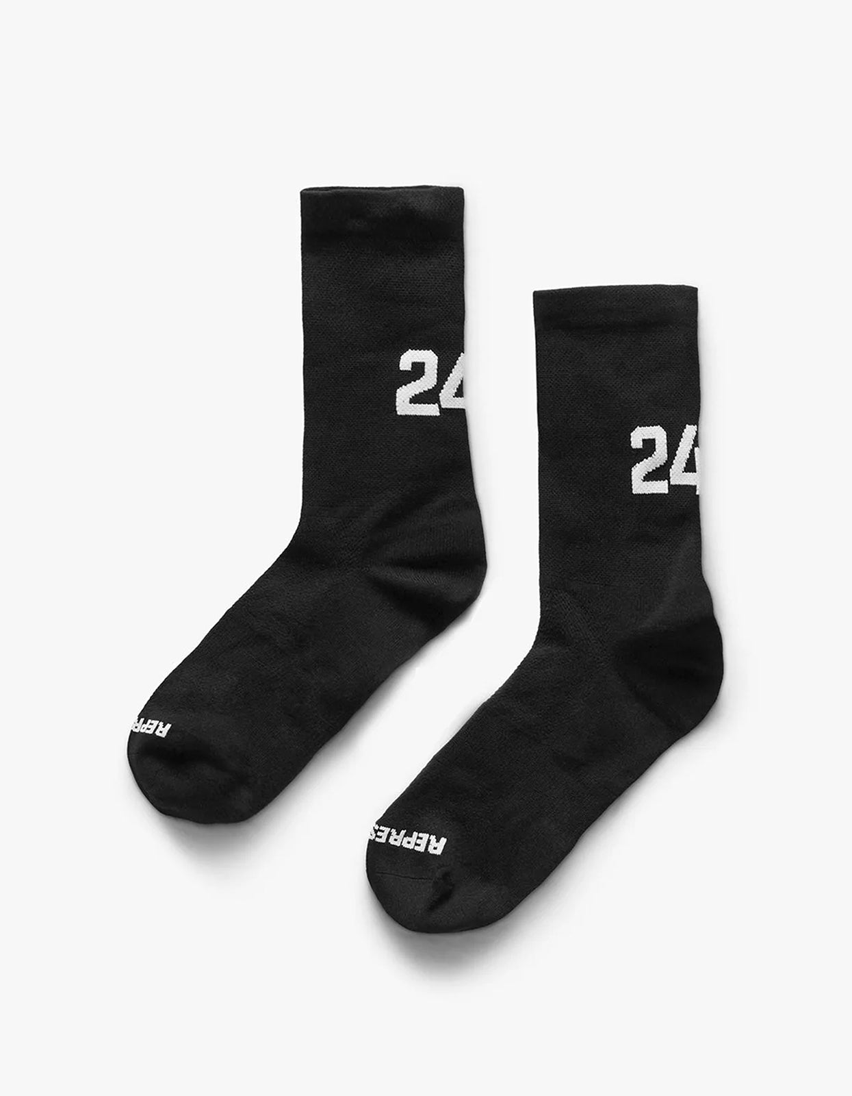 247 Numbers Sock - Jet Black