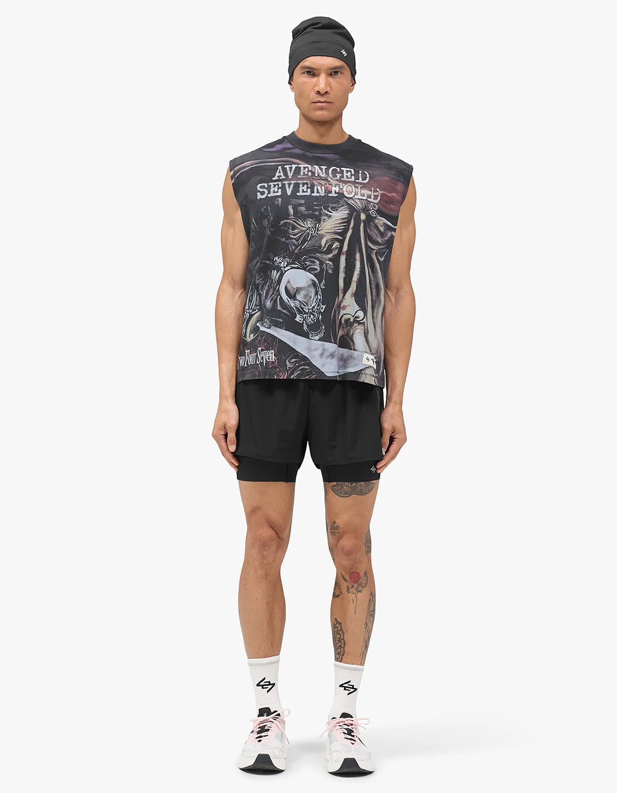 247 X Avenged Sevenfold City Of Evil Tank - Aged Black