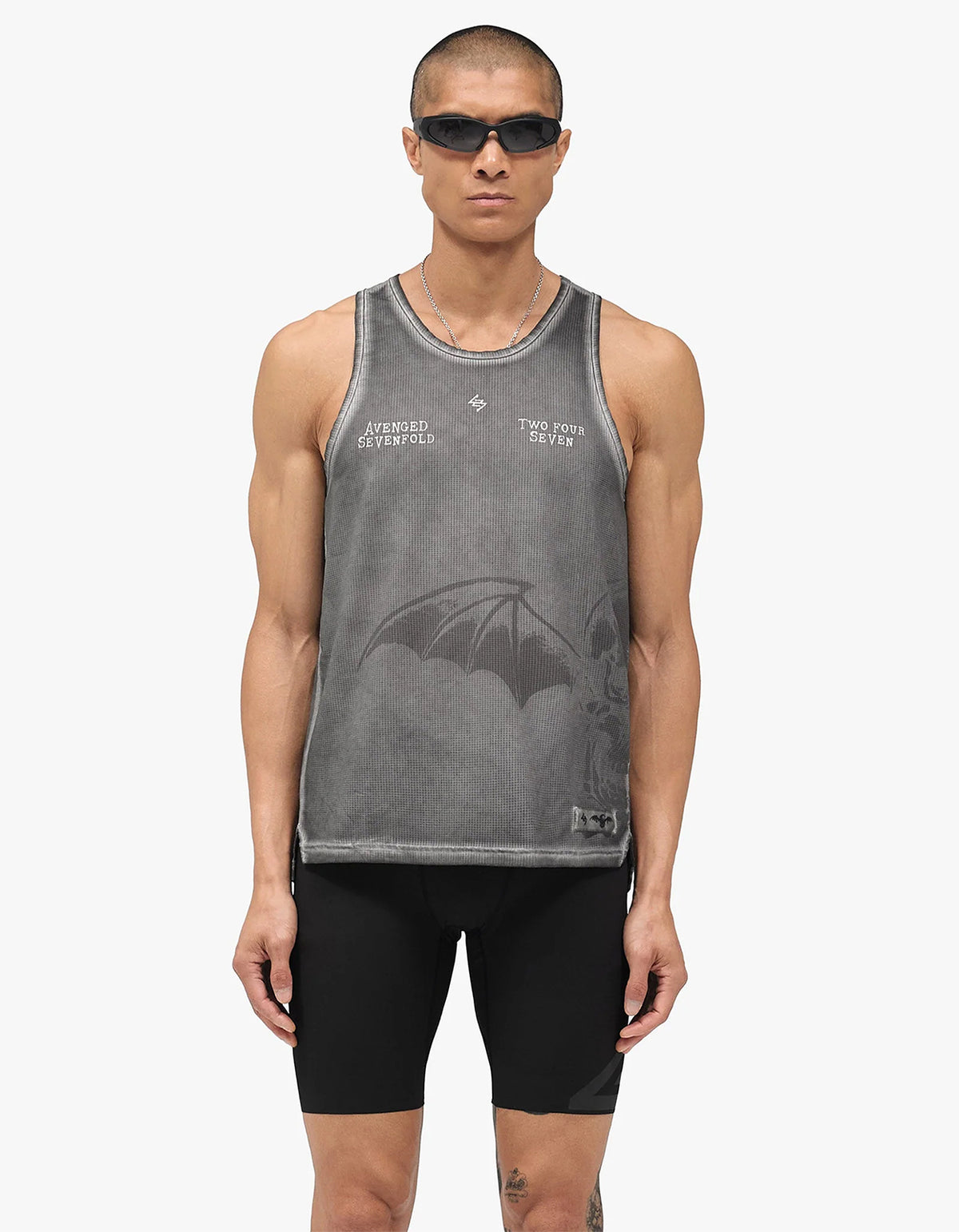 247 X Avenged Sevenfold Death Bat Singlet - Vintage Grey
