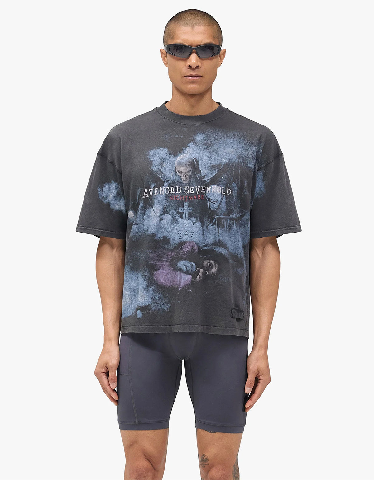 247 X Avenged Sevenfold Nightmare Tee - Aged Black