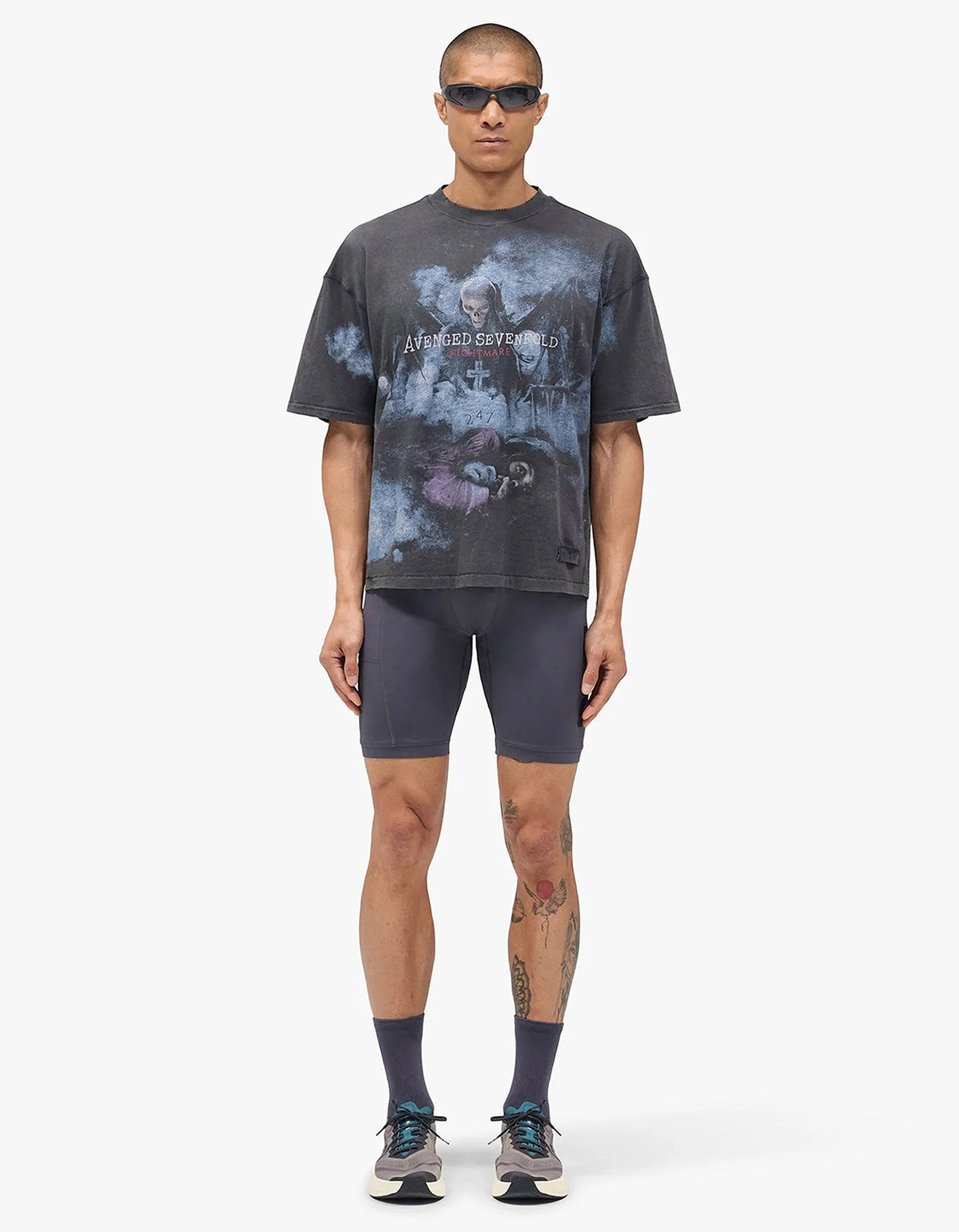 247 X Avenged Sevenfold Nightmare Tee - Aged Black
