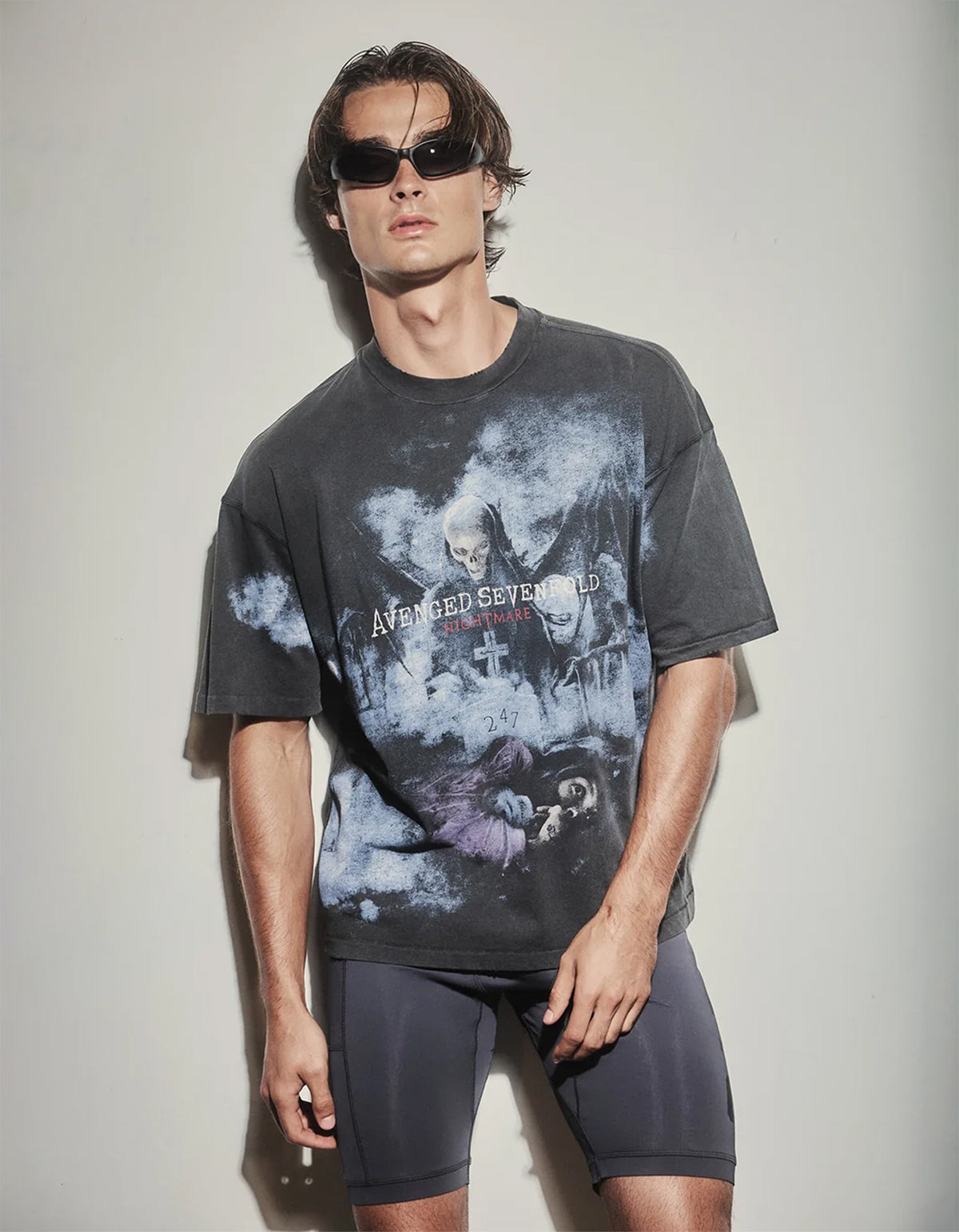 247 X Avenged Sevenfold Nightmare Tee - Aged Black