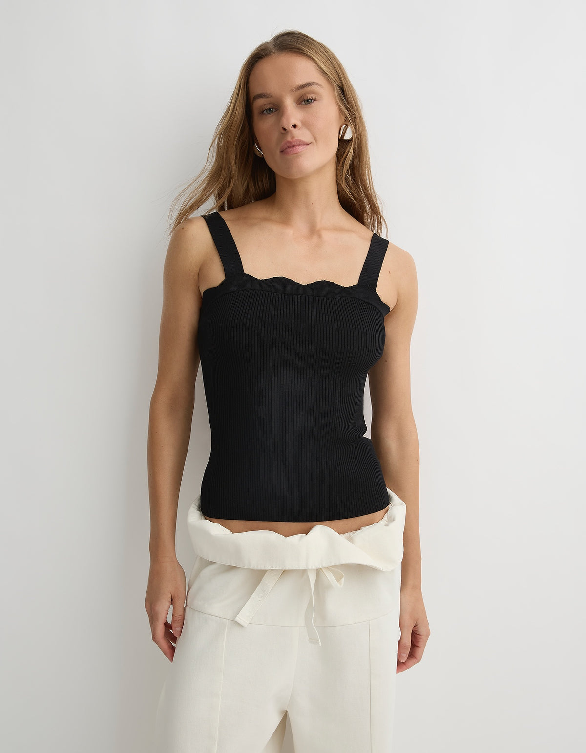 The Fen Knit Tank - Black