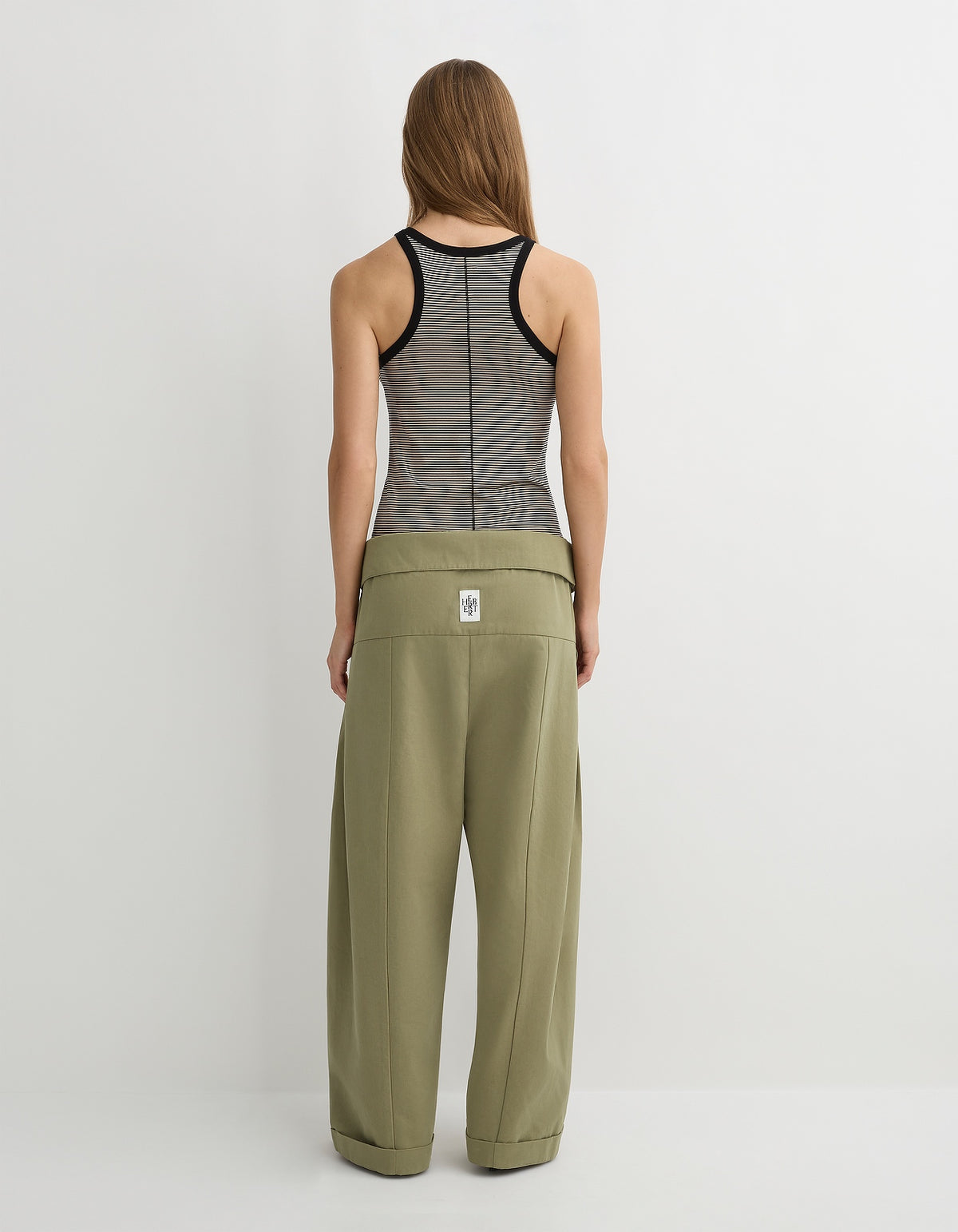 The Mika Tank - Coffee/Black Stripe