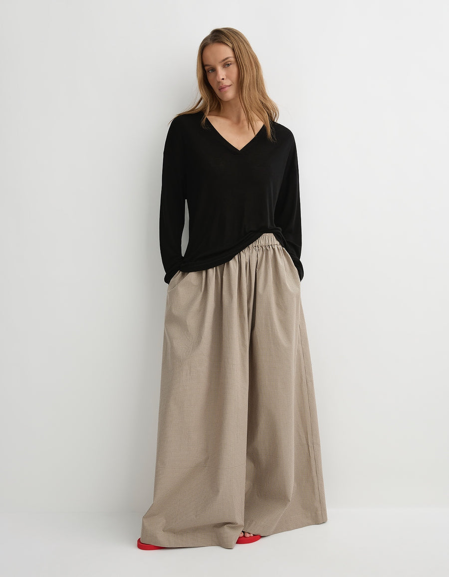 The Portia Maxi Skirt - Caramel Check